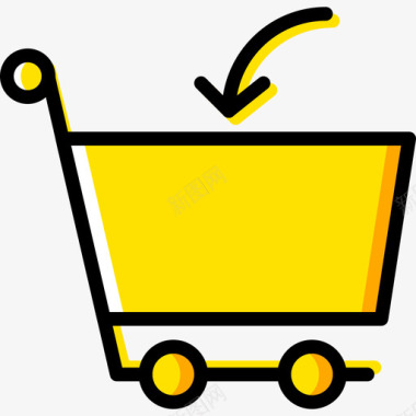 购物车商务78黄色图标图标