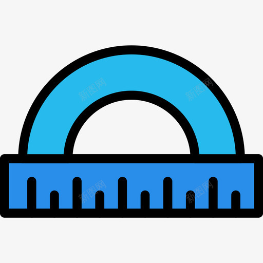 量角器教育42线颜色图标svg_新图网 https://ixintu.com 教育42 线颜色 量角器