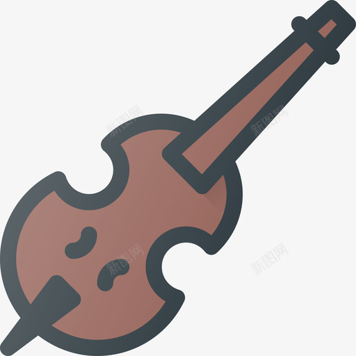 大提琴乐器5线色图标svg_新图网 https://ixintu.com 乐器5 大提琴 线色