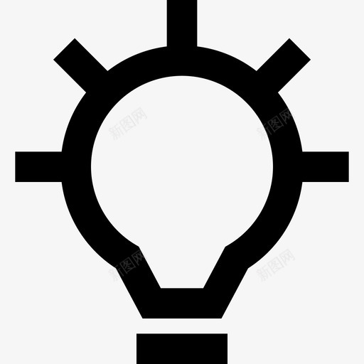 灯泡智能手机基本配置2线性图标svg_新图网 https://ixintu.com 智能手机基本配置2 灯泡 线性