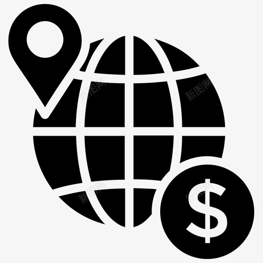 业务位置国际业务网络位置图标svg_新图网 https://ixintu.com 业务位置 业务分支 全球金融 国际业务 移动银行和在线支付字形图标 网络位置