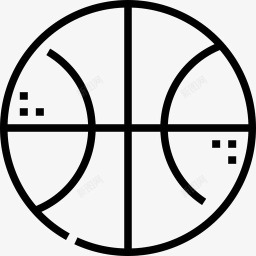 篮球健康生活6线性图标svg_新图网 https://ixintu.com 健康生活6 篮球 线性