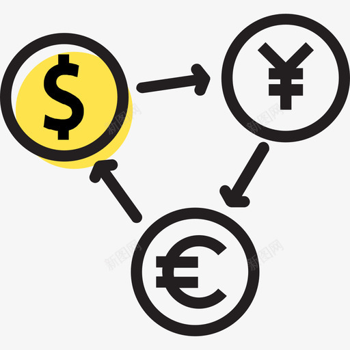 外汇银行和金融15线颜色图标svg_新图网 https://ixintu.com 外汇 线颜色 银行和金融15