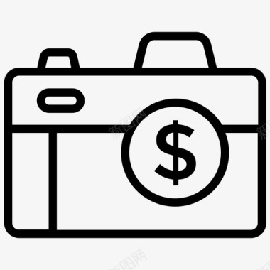 摄影师薪水相机货币图标图标
