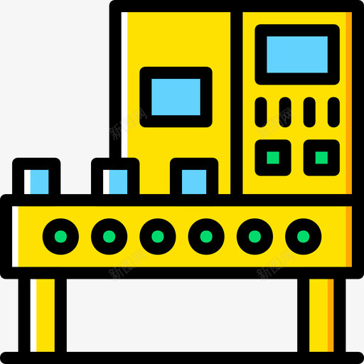 输送机工业8黄色图标svg_新图网 https://ixintu.com 工业8 输送机 黄色