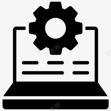 技术支持笔记本电脑在线支持服务图标图标