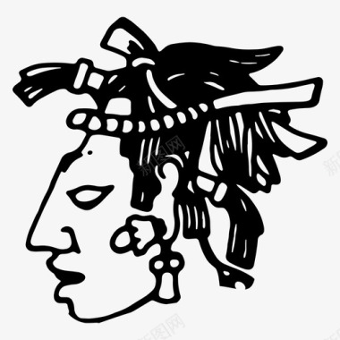 玛雅古代阿兹特克图标图标