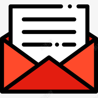 电子邮件商务50线颜色图标图标