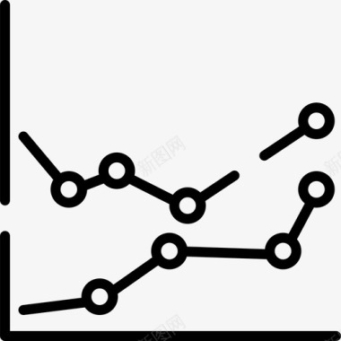 折线图信息图4线性图标图标