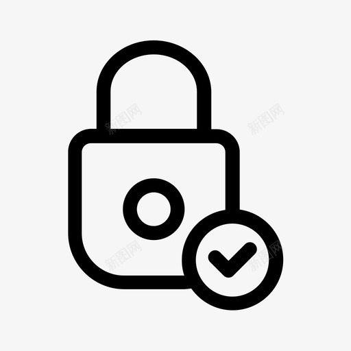 安全检查标记锁图标svg_新图网 https://ixintu.com 安全 检查标记 锁
