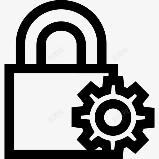 挂锁钥匙锁3线状图标svg_新图网 https://ixintu.com 挂锁 线状 钥匙锁3