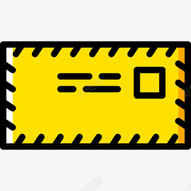 信件邮件4黄色图标图标