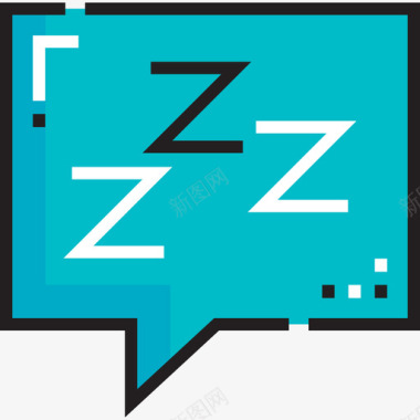 睡眠健康生活5线性颜色图标图标