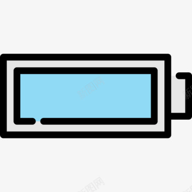 电池电子元件3线性颜色图标图标