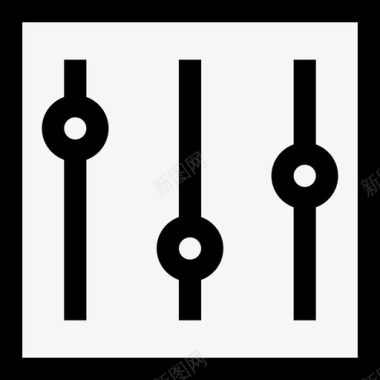 均衡器摇滚乐8线性图标图标