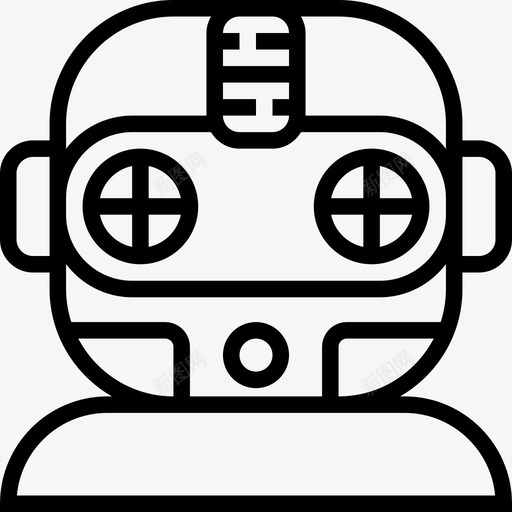 机器人未来技术10线性图标svg_新图网 https://ixintu.com 未来技术10 机器人 线性
