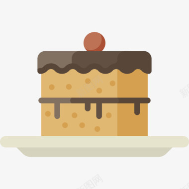 蛋糕食品甜点扁平图标图标