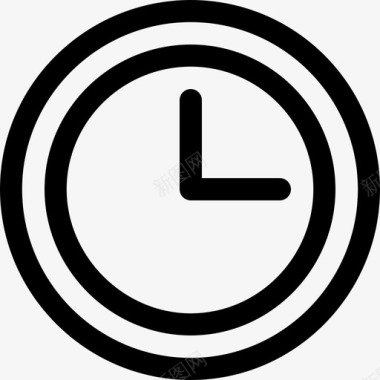 时钟网络必备品线性图标图标
