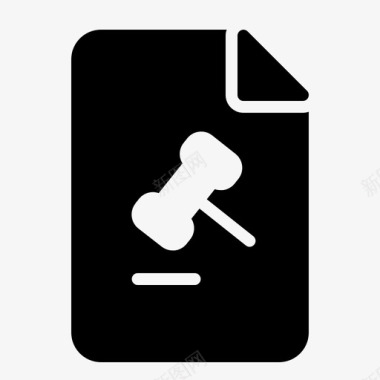 法律文件协议锤子图标图标