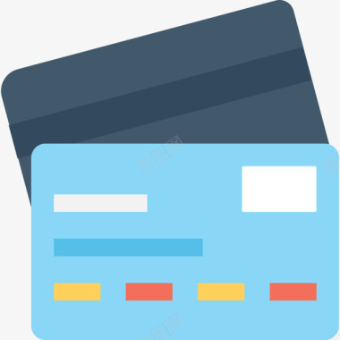 信用卡网页与开发11平面图标图标
