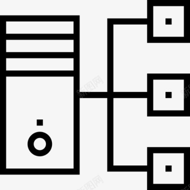 计算机数据存储2线性图标图标