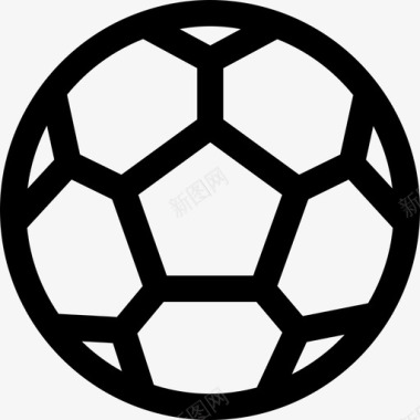 足球运动19直线型图标图标