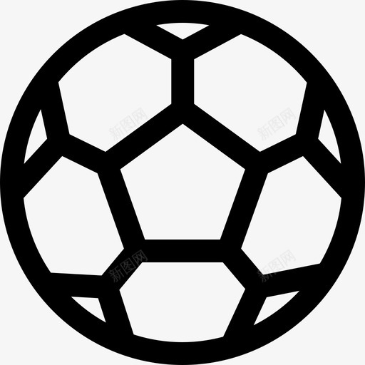足球运动19直线型图标svg_新图网 https://ixintu.com 直线型 足球 运动19
