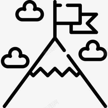 山地冒险运动8直线型图标图标