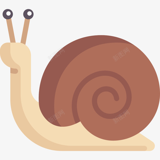 蜗牛动物和自然扁平图标svg_新图网 https://ixintu.com 动物和自然 扁平 蜗牛