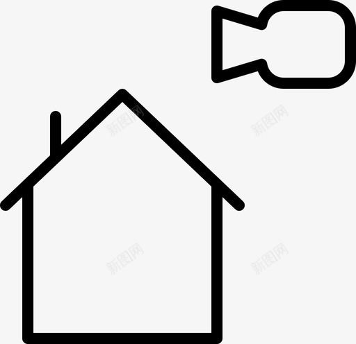 家建筑物照相机图标svg_新图网 https://ixintu.com 家 建筑物 录像 房子 房子薄 照相机