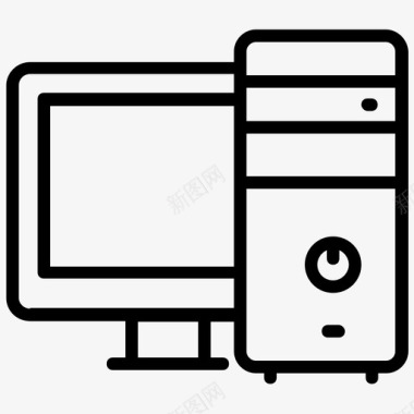台式电脑个人电脑服务器图标图标