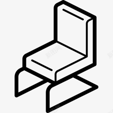 椅子家具40直线型图标图标