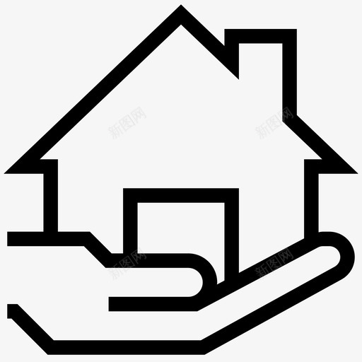 房地产住宅居民图标svg_新图网 https://ixintu.com 住宅 居民 房地产 概念混合3
