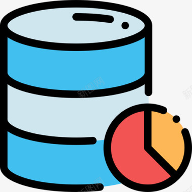 数据库数据库服务器5线颜色图标图标