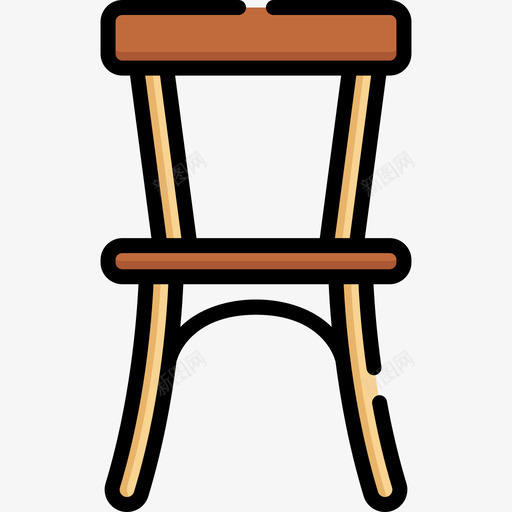椅子复古装饰4线性颜色图标svg_新图网 https://ixintu.com 复古装饰4 椅子 线性颜色