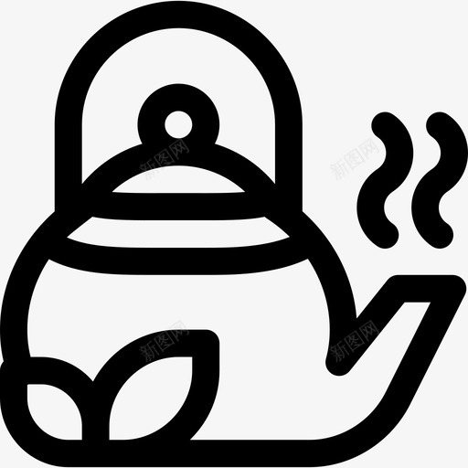 茶壶健康生活方式13直系图标svg_新图网 https://ixintu.com 健康生活方式13 直系 茶壶