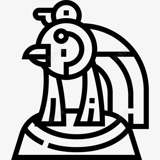 荷鲁斯埃及符号2直线图标svg_新图网 https://ixintu.com 埃及符号2 直线 荷鲁斯