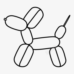 昆斯气球狗气球动物腊肠犬图标高清图片
