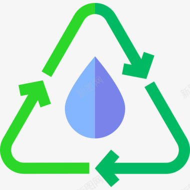 回收气候变化平坦图标图标
