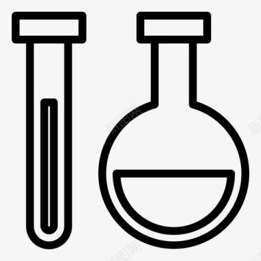试管和烧瓶化学佛罗伦萨烧瓶图标图标