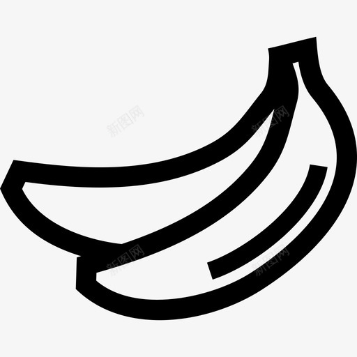 香蕉串水果图标svg_新图网 https://ixintu.com 串 有机 水果 水果轮廓 香蕉