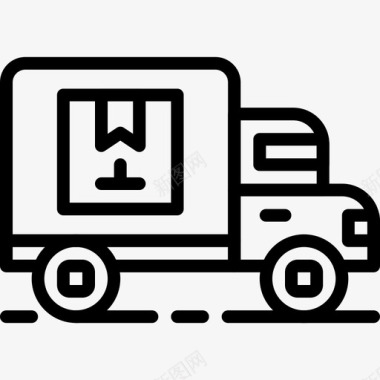 送货车购物62直线型图标图标