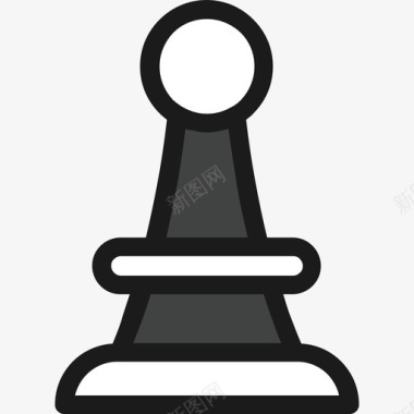国际象棋运动24线颜色图标图标