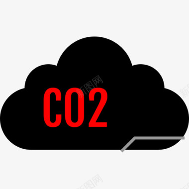 二氧化碳能源环境5平坦图标图标