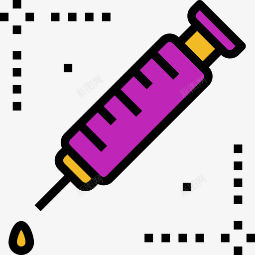 注射器医院保健线性颜色图标svg_新图网 https://ixintu.com 医院保健 注射器 线性颜色