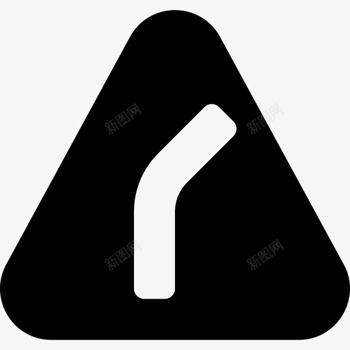 右转弯交通标志2已填充图标svg_新图网 https://ixintu.com 交通标志2 右转弯 已填充