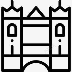 伦敦桥装饰画2伦敦桥2de2英格兰轮廓直线图标高清图片