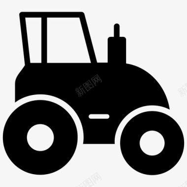 拖拉机农业设备花园拖拉机图标图标