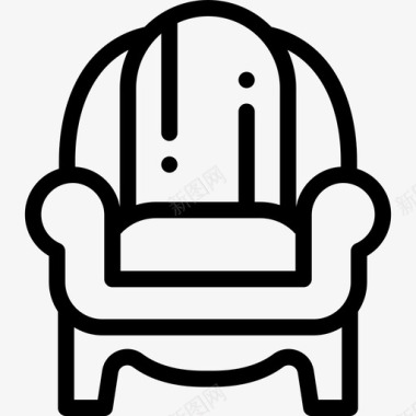 扶手椅复古装饰15线形图标图标