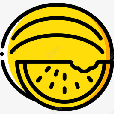 西瓜美食7黄色图标图标